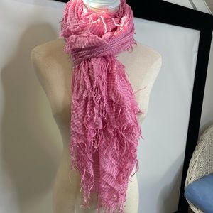 Chan Luu Pink plaid scarf warm thin oversized